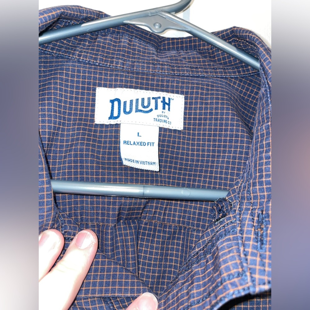 Duluth Trading Co Button Up Long Sleeve Relaxed Fit Size Large - Picture 3 of 13